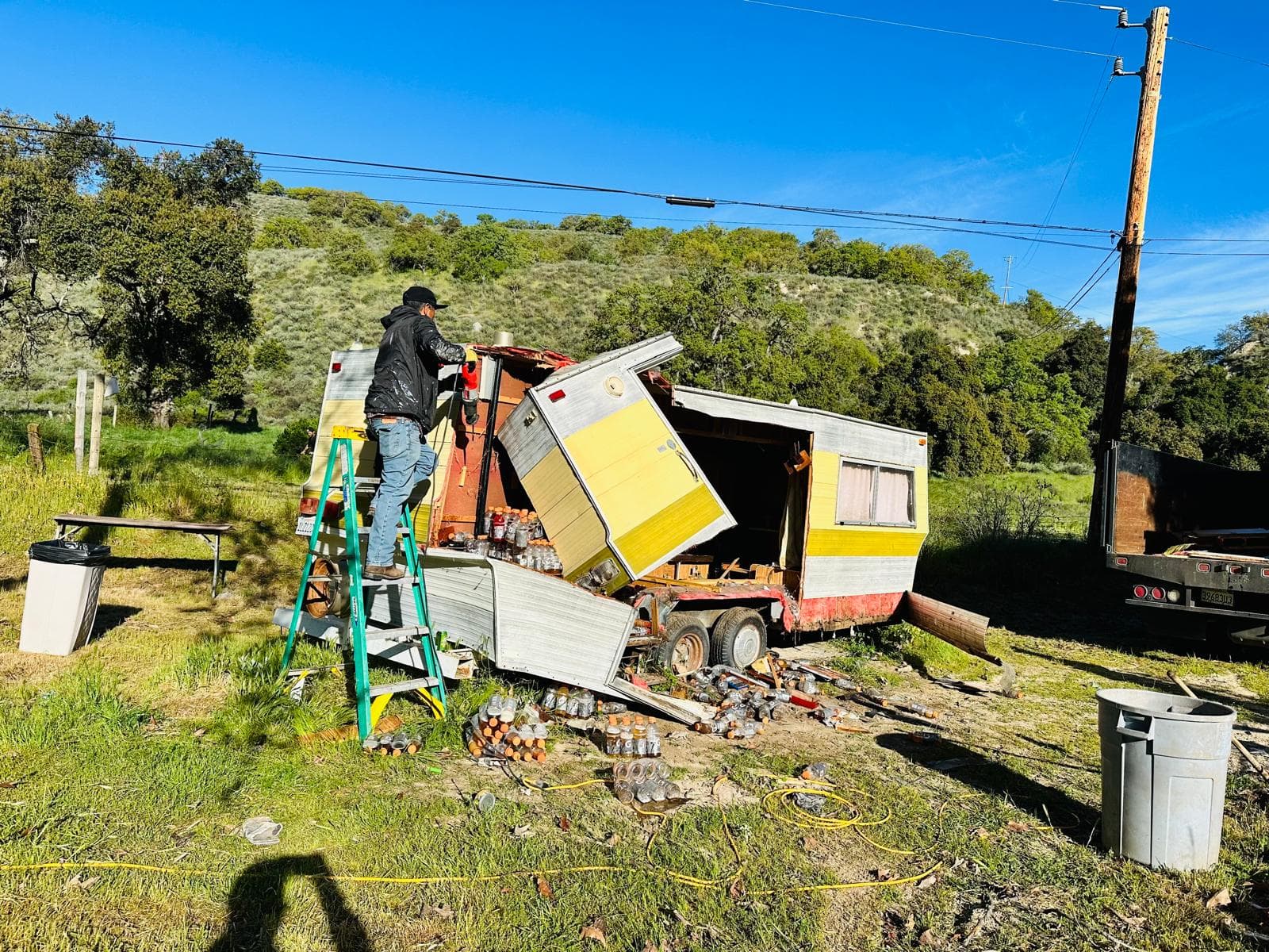 Picture of junk on a farm ready to be removed and hauled